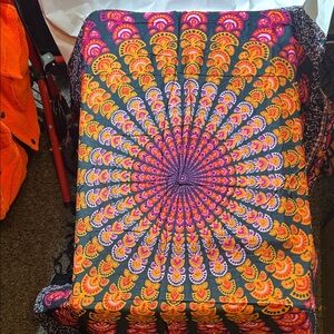 Back From Bali - Hand Crafted Sarong - Mandala Design w/ Elephants & Deer